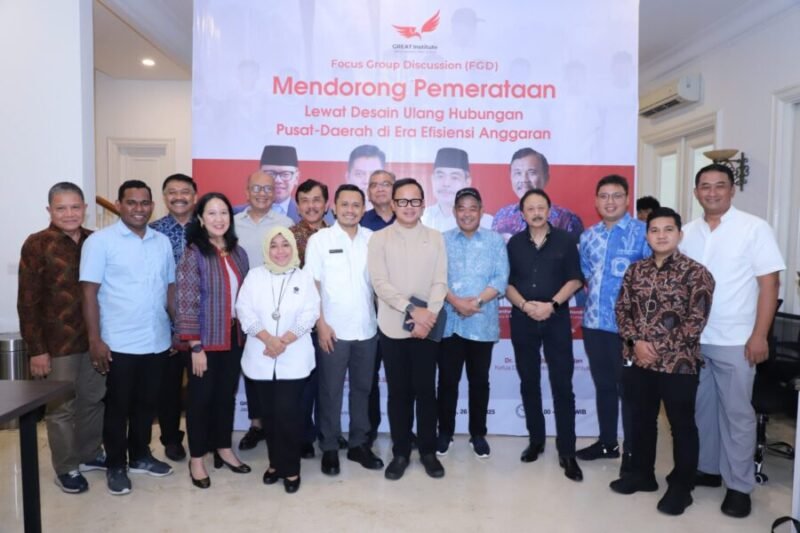 acara Focus Group Discussion (FGD) bersama Great Institute Indonesia dengan tema “Mendorong Pemerataan Lewat Desain Ulang Hubungan Pusat - Daerah di Era Efisiensi Anggaran”