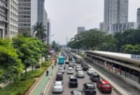 Ilustrasi- Jalan Sudirman di sekitar GBK
