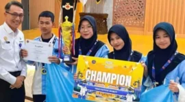 Tim Robotik MAN 1 Metro berhasil meraih Juara 1 pada cabang Innovation Robot dalam ajang Robotic STIP Challenge (RSC) 2026. (Humas Kemenag)