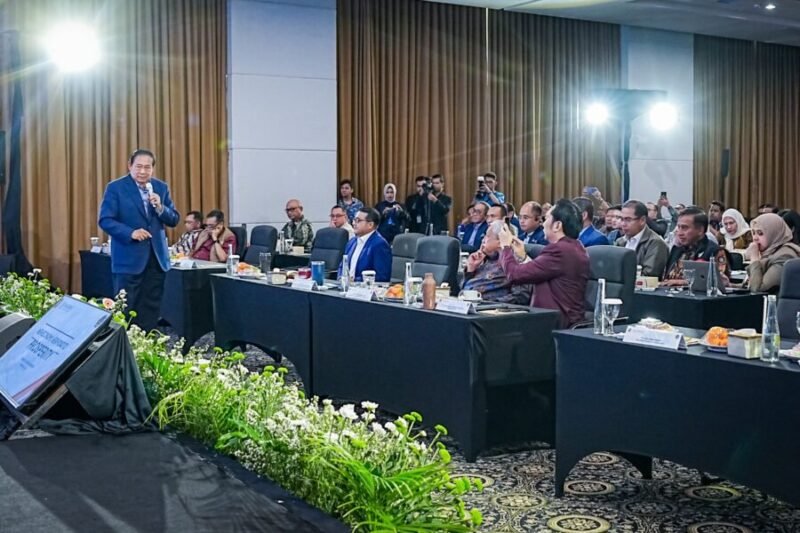 Menteri Ekonomi Kreatif, Teuku Riefky Harsya, menghadiri Yudhoyono Dialogue Forum (YDF) di Auditorium Museum dan Galeri SBY ANI, Pacitan, Jumat (6/2/2026).