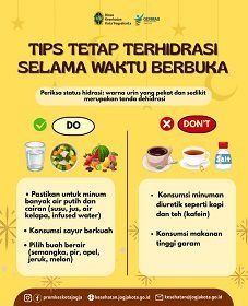 Dinas Kesehatan Kota Yogyakarta Imbau Masyarakat Jaga Asupan Cairan Selama Ramadan melalui Kampanye GERMAS Dinas Kesehatan Kota Yogyakarta Imbau Masyarakat Jaga Asupan Cairan Selama Ramadan melalui Kampanye GERMAS