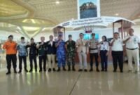 Foto bersama unsur pengamanan YIA dari TNI dan Polri, BMKG, Balai Karantina, serta berbagai pihak terkait lainnya (istimewa)