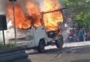 Diduga Bocor Tabung Gas, Mobil Tahu Bulat Terbakar di Jalan Kerto Jogja