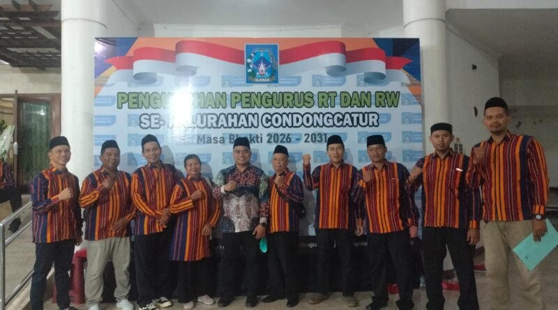 Pengukuhan 828 Pengurus RT/RW Tandai Penguatan Tata Kelola Pemerintahan di Condongcatur