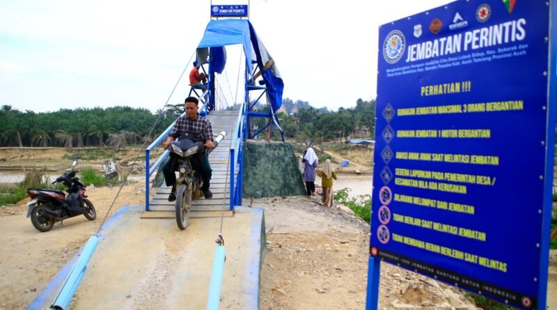 Jembatan Gantung di Aceh Tamiang Kembali Pulihkan Mobilitas Warga
