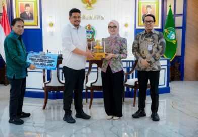 Jihan Nurlela Salurkan Bantuan Pemprov Lampung kepada Wabup Tapanuli Selatan