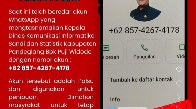Modus Penipuan Catut Pejabat Baru Marak Pascapelantikan Eselon II di Pandeglang