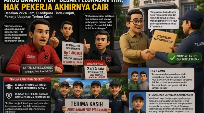 Arus Bawah PDIP Beri Tenggat 2×24 Jam untuk Pelunasan Kekurangan THR