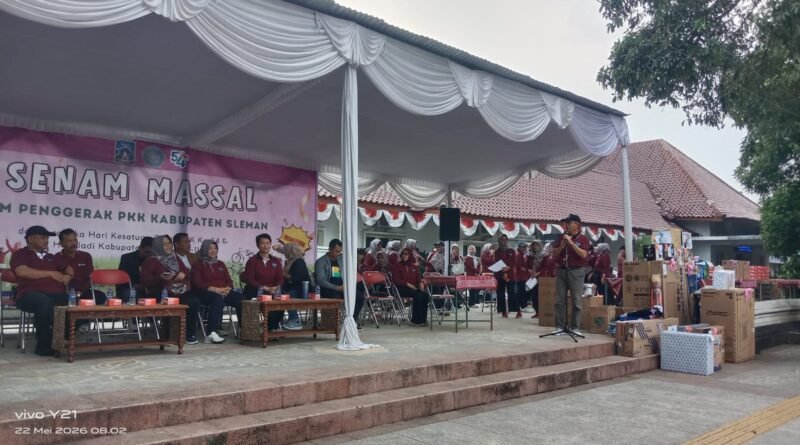 TP PKK Sleman Gelar Senam Massal Perkuat Silaturahmi Antar Kapanewon
