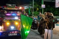 Rois MWC NU Kapanewon Gamping, Ahmad Mabarrun melepas rombongan Takbir Keliling