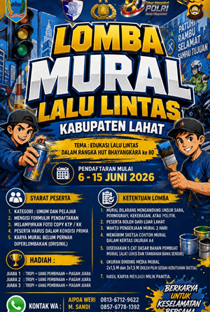 Lewat Kreativitas, Polres Lahat Sebarkan Budaya Tertib dan Keselamatan Jalan