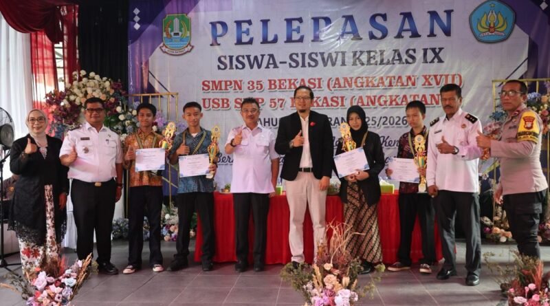 Lepas Siswa Kelas IX SMPN 35, Harris Bobihoe Ajak Generasi Muda Terus Belajar