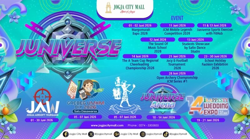 Jogja City Mall Hadirkan JUNIVERSE, Destinasi Hiburan Keluarga Selama Sebulan Penuh Jogja City Mall Hadirkan JUNIVERSE, Destinasi Hiburan Keluarga Selama Sebulan Penuh