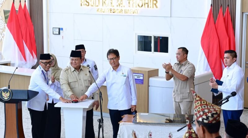 Prabowo Resmikan RSUD K.H. Muhammad Thohir Krui, Tingkatkan Akses Kesehatan Warga Pesisir Barat