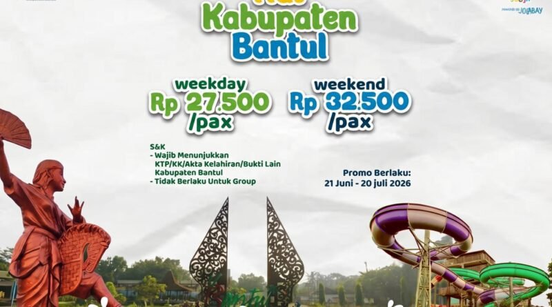 HUT Kabupaten Bantul ke-195, Waterboom Jogja Hadirkan Promo Spesial Potongan Harga 50%