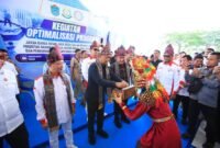 Prosesi simbolis pembukaan kegiatan Optimalisasi Program Kerja ABPEDNAS Sumsel yang mengusung sinergi program Jaga Desa untuk mendukung prioritas nasional.