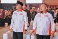 Rahmat Mirzani Djausal menghadiri pelantikan DPP, DPD, dan DPC Srikandi Jaga Desa se-Indonesia di Ballroom The Djakarta Theater, Jakarta.