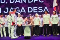 Sekjen DPP ABPEDNAS Adhitya Yusma Perdana Mendampingi Ketua Dewan Pembina Srikandi Jaga Desa Hashim Djojohadikusumo