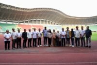 Wakil Wali Kota Bekasi bersama jajaran Pemerintah Provinsi Jawa Barat, DPRD, dan KONI meninjau Stadion Patriot Candrabhaga sebagai venue utama sekaligus lokasi upacara pembukaan Porprov XV Jawa Barat