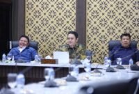 Gubernur Sumsel menerima kunjungan Gubernur Kepulauan Bangka Belitung bersama Sekjen DPP ABPEDNAS di Griya Agung, Palembang