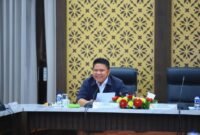 Gubernur Sumatera Selatan Herman Deru memberikan pemaparan program 100 Ribu Sultan Muda dalam sesi penjurian Financial Literacy Award 2026 secara daring dari Griya Agung, Palembang
