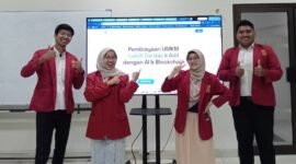 Tim PKM-KC UMY yang mengembangkan platform Synergi untuk membantu UMKM  