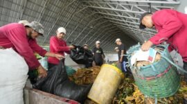 Foto pengelolaan sampah mandiri yang dilakukan di rumah sampah UMY