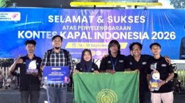 tim ERC yang berhasil meraih juara 2 dalam Kontes Kapal Indonesia (KKI) 2026 di Bengkalis, Riau