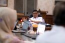Gubernur Banten Andra Soni memimpin rapat pembahasan Rancangan Pergub tentang Corporate University di Gedung Negara Provinsi Banten, Kota Serang  