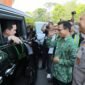 Dadang Supriatna didampingi Kapolda Jawa Barat Irjen Pol Pipit Rismanto menyambut kedatangan Menteri Pemuda