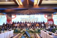 Foto bersama rombongan Komisi III DPR RI dan unsur penegak hukum di Banten usai pertemuan monitoring ekosistem penegakan hukum.