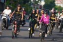 Kegiatan bersepeda bersama civitas UMY yang diselenggarakan oleh komunitas sepeda UMY Go