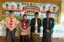 DUKUNGAN-Ki-ka: KH. TB. Masnun, Kak Reni Lizawati, M.Pd dari Kwarda, KH. Mahmud Efendi, MA, Bendahara dan H. Zaenul Muttaqin, SE, M.Pd, Sekretaris, memberikan dukungan acara. (Foto Ist).