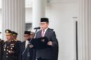 Andra Soni bertindak sebagai Inspektur Upacara pada Peringatan Hari Kesaktian Pancasila 2026 Tingkat Provinsi Banten di Lapangan Kantor Gubernur Banten