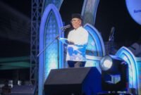 Andra Soni menyampaikan sambutan pada Tablig Akbar memperingati HUT ke-26 Provinsi Banten