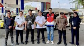 Kunjungan lapangan tim koordinasi pengawasan distribusi BBM subsidi di salah satu SPBU wilayah Lampung untuk memantau situasi secara langsung.