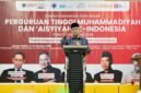 Foto Ketua Umum PP Muhammadiyah, Prof. Dr. Haedar Nashir, M.Si saat membuka acara FORKOM GB PTMA di UMY