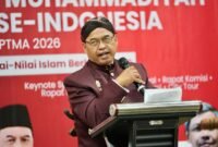  Ketua Panitia Forkom GB-PTMA 2026, Prof. Dr. Sidik Jatmika, M.Si., menyampaikan sambutan dan gagasannya mengenai 