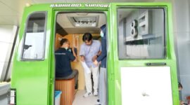 proses cek kesehatan gratis yang diselenggarakan oleh UMY dan UPTD Puskesmas 1 kepada civitas UMY