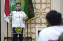 Foto Ketua Umum PP KAUMY dalam pembukaan Rakernas dan Simposium Nasional KAUMY