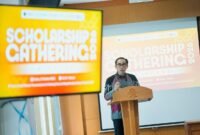 Rektor Bidang Pengembangan, Kemahasiswaan, dan AIK UMY, Prof. Faris Al-Fadhat, M.A., Ph.D memberikan sambutan dan arahannya dalam kegiatan Scholarship Gathering UMY 2026